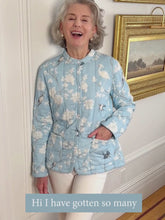 Load and play video in Gallery viewer, Pale Blue Gardenia Quilted Jacket
