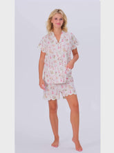 Load and play video in Gallery viewer, Bridal Print S/S PJs with Shorts
