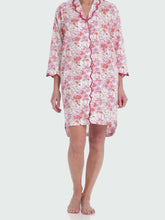 Load and play video in Gallery viewer, Pink Floral Nightshirt

