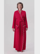 Load and play video in Gallery viewer, Red French Terry Classic Robe
