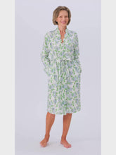 Load and play video in Gallery viewer, Hydrangea Pima Knit Classic robe
