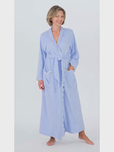 Load and play video in Gallery viewer, Powder Blue French Terry Classic Robe
