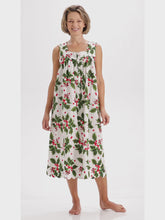 Load and play video in Gallery viewer, Holiday Print Gathered Nightgown
