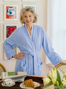 Powder Blue French Terry Classic Robe