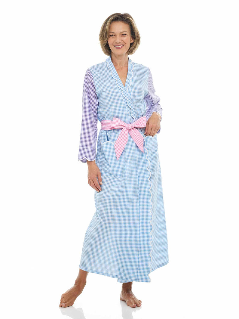 Gingham Robe 100% Cotton Robes for Women - Heidi Carey