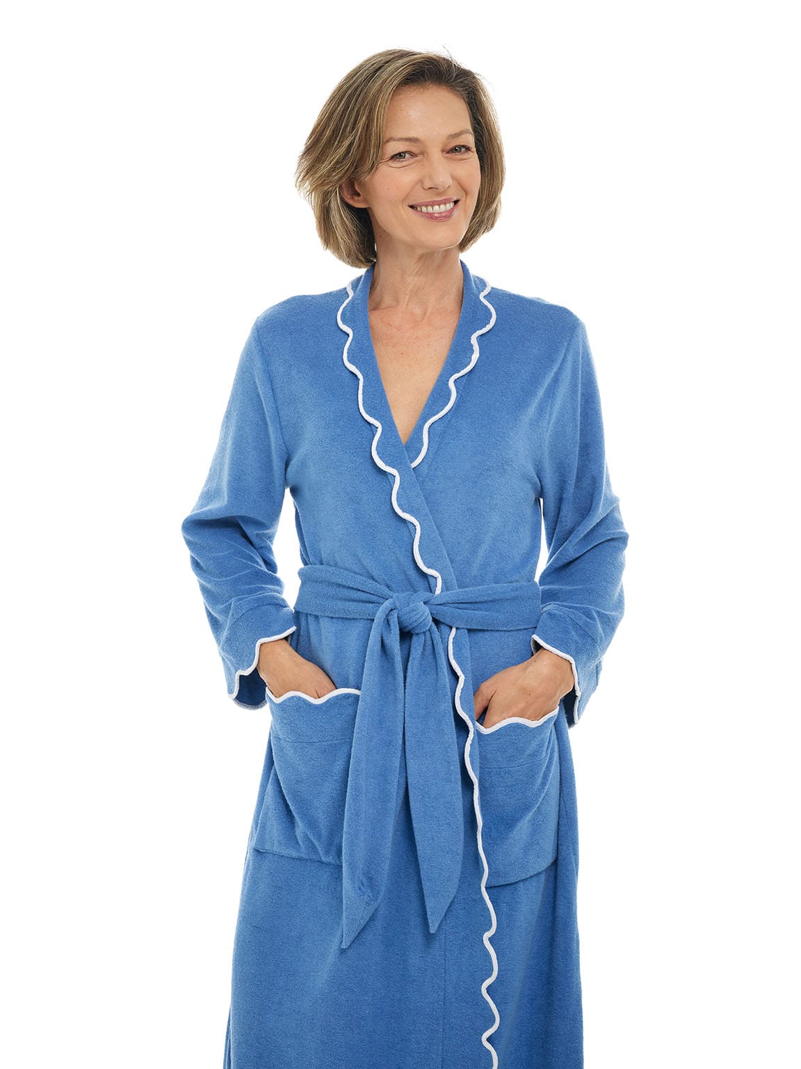 Blue French Terry Robe, X-Large Blue French Terry Robe, X-Large