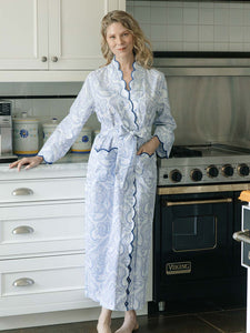 Blue Paisley Classic Robe