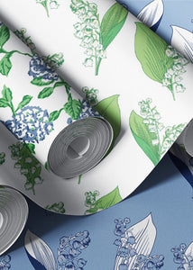 Hydrangea Clay Coated Wallpaper