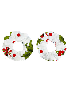 Holiday Hair Scrunchies (set of 2)