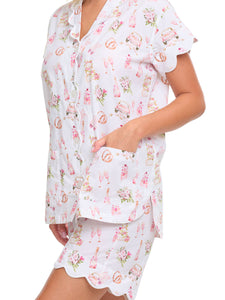 Bridal Print S/S PJs with Shorts
