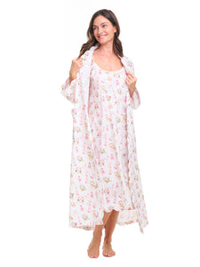 Bridal Print Slip Nightgown