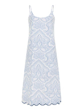 Load image into Gallery viewer, Blue Paisley Slip Nightgown
