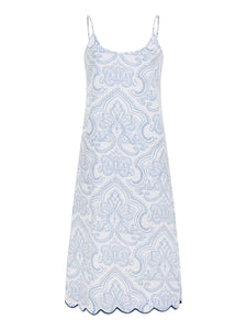 Blue Paisley Slip Nightgown