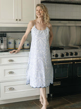 Load image into Gallery viewer, Blue Paisley Slip Nightgown
