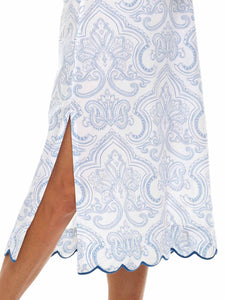 Blue Paisley Slip Nightgown