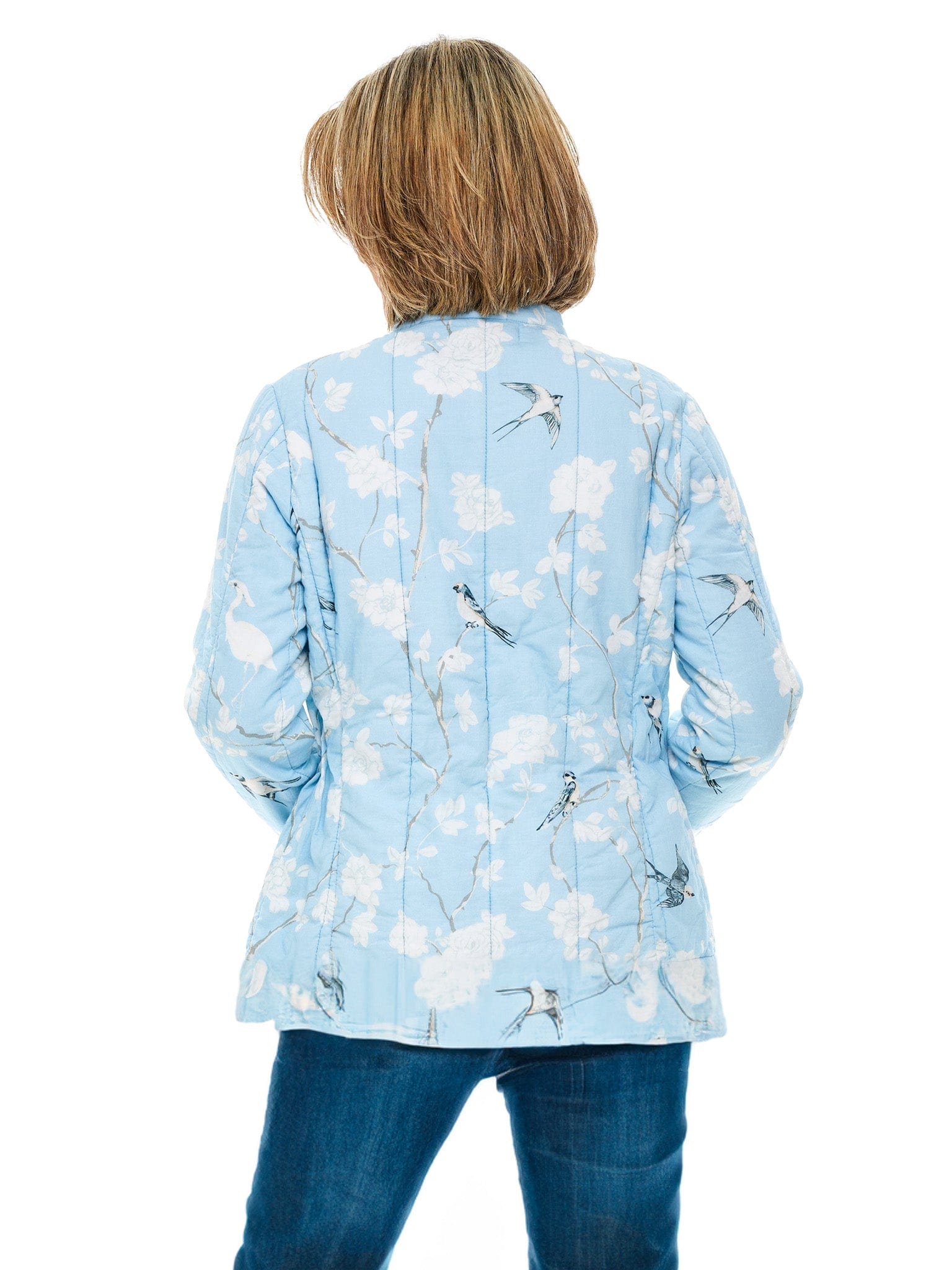 Pale blue quilted jacket 2025