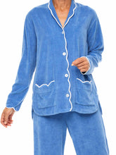 Load image into Gallery viewer, Blue French Terry Pajamas