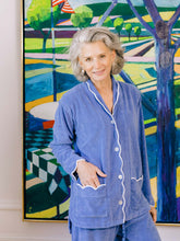 Load image into Gallery viewer, Blue French Terry Pajamas