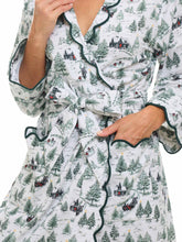 Load image into Gallery viewer, Christmas Toile Bundle: Classic Flannel Robe + Pajamas
