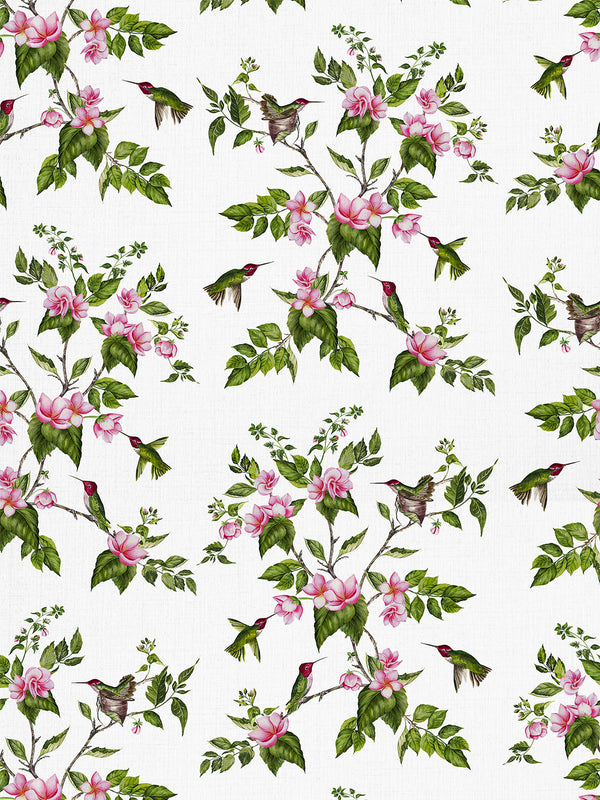 White Hummingbird Indoor Fabric
