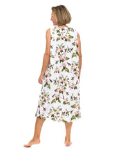 Load image into Gallery viewer, White Hummingbird Gathered Nightgown