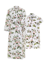Load image into Gallery viewer, White Hummingbird Bundle: Classic Robe + Pajamas with Shorts