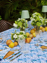 Load image into Gallery viewer, Blue Floral Scalloped Tablecloth
