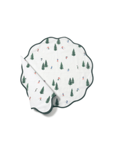 Load image into Gallery viewer, Ski Print Scalloped Napkin and Placemat (set of 4)