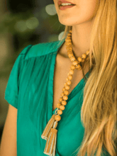 Load image into Gallery viewer, Walnut Wood Lariat Necklace
