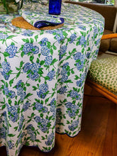 Load image into Gallery viewer, Hydrangea Scalloped Tablecloth
