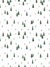 Load image into Gallery viewer, Ski Print Scalloped Napkin and Placemat (set of 4)