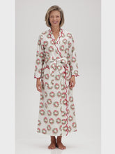 Load and play video in Gallery viewer, Holiday Wreath Print Classic Robe
