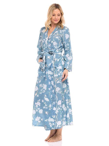 Wedgewood Blue Gardenia Classic Robe