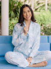 Load image into Gallery viewer, Pale Blue Gardenia Pajamas