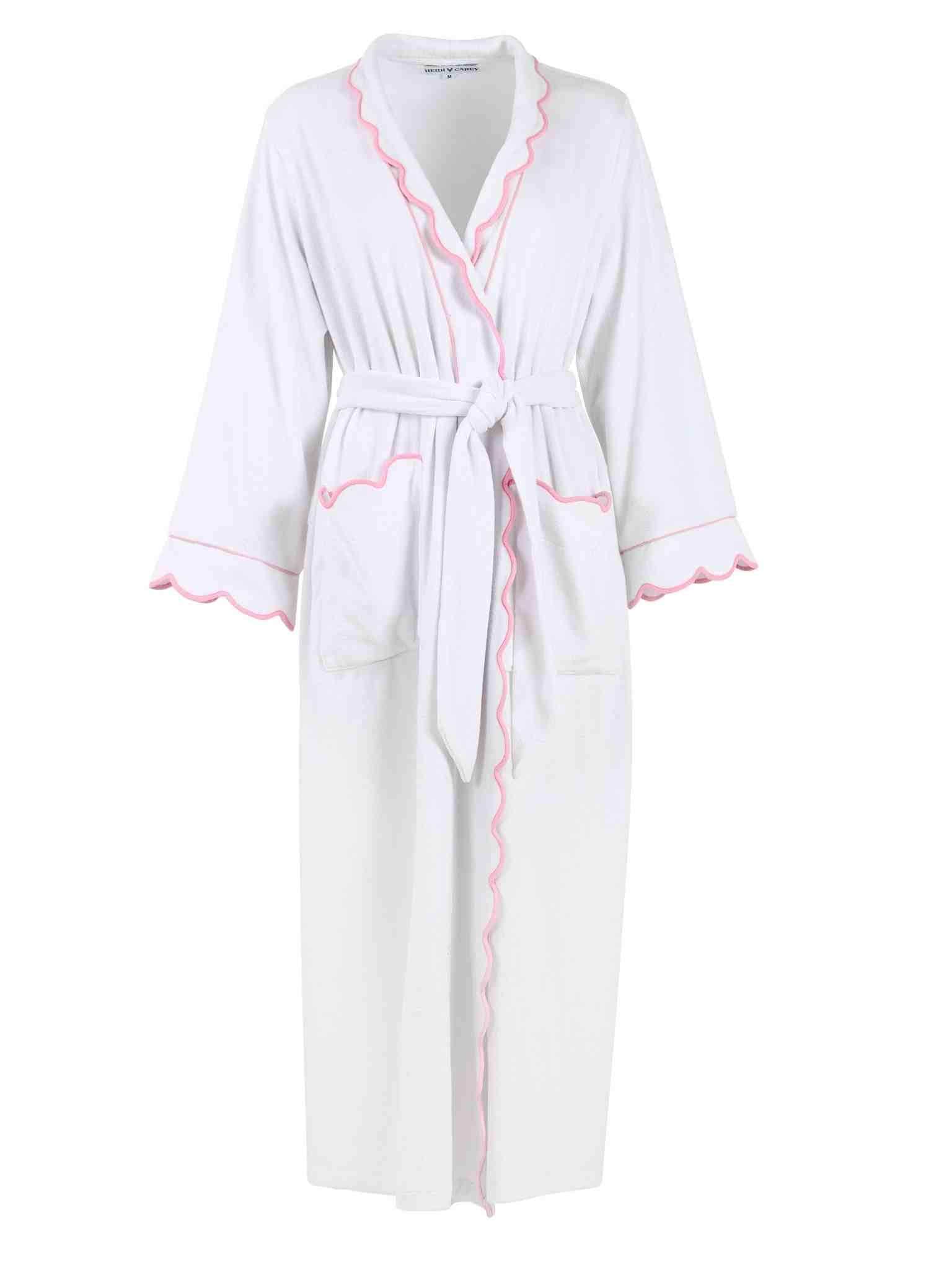 White French Terry Robe, Medium White French Terry Robe, Medium