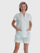 Load and play video in Gallery viewer, Ice Blue Filigree PJ with Shorts

