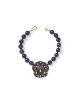 Load image into Gallery viewer, Blue Lapis Necklace with Brown Jade Pendant
