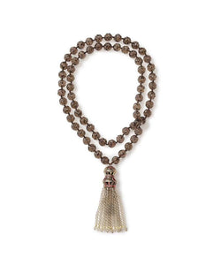 Carved Smoky Quartz Necklace with Turkish Tassel - Heidi Carey