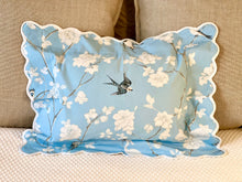 Load image into Gallery viewer, Pale Blue Gardenia Boudoir Sham
