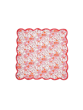 Load image into Gallery viewer, Pink Floral Scalloped Napkins (set of 4)