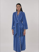 Load and play video in Gallery viewer, Blue French Terry Robe
