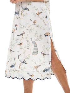 Birds of a Feather Print Slip Nightgown