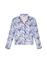 Load image into Gallery viewer, Blue Floral Fleece Jacket
