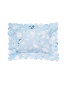 Pale Blue Gardenia Boudoir Sham