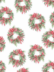 Holiday Wreath Print Classic Robe