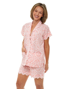 Coral Filigree PJ with Shorts