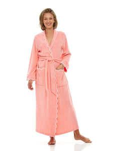 Coral French Terry Classic Robe