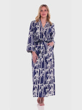 Load and play video in Gallery viewer, Navy Bamboo Classic Robe
