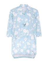 Load image into Gallery viewer, Pale Blue Gardenia Scalloped Nightshirt
