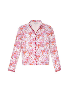 Pink Floral Fleece Jacket